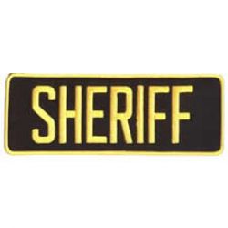 "SHERIFF",  "POLICE", "CORRECTIONS", "PROBATION", "STATE TROOPER", "STATE POLICE" 4" x 11" w/ Velcro Identity Patch
